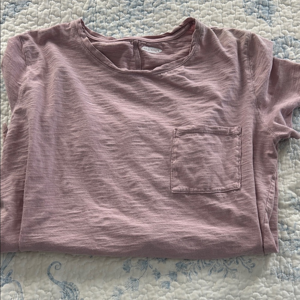 Old Navy Mauve Boyfriend Tee